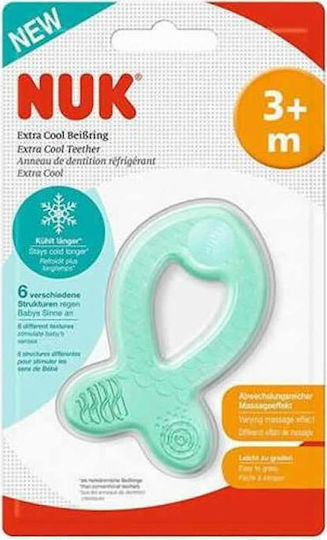 Nuk Fish Teething Ring with Gel made of Silicone for 3 m+ Green