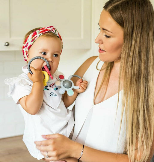 Babyono Teething Rattle made of Silicone for 3 m+