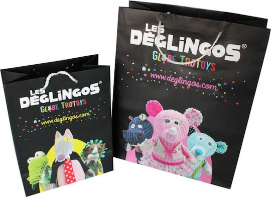 Les Deglingos Pacifiers Accessories Lilicos Polar Bear with Animals Fabric Blue