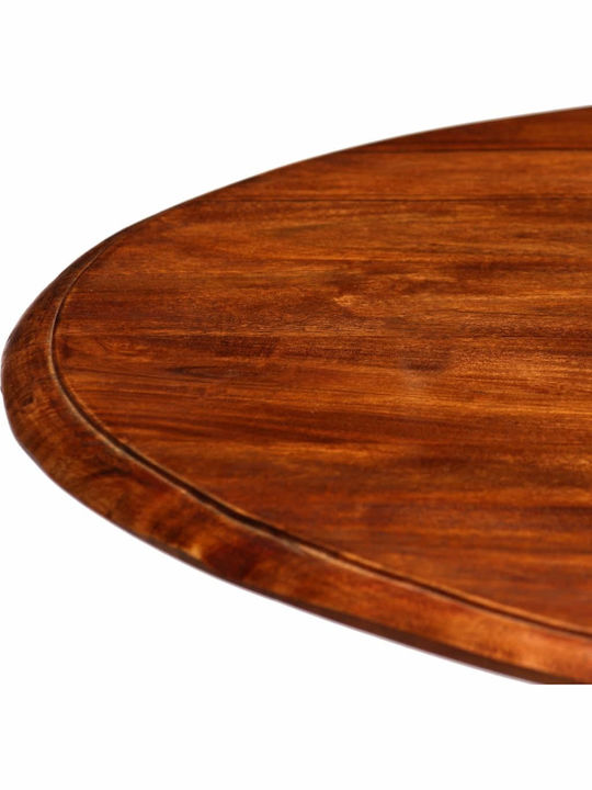 Dining Room Round Table Walnut 80x80x76cm