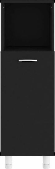vidaXL Floor Bathroom Column Cabinet L30xD30xH95cm Black