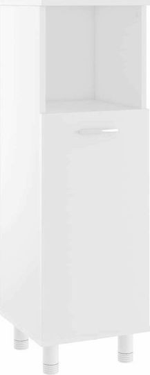 vidaXL Floor Bathroom Column Cabinet L30xD30xH95cm White
