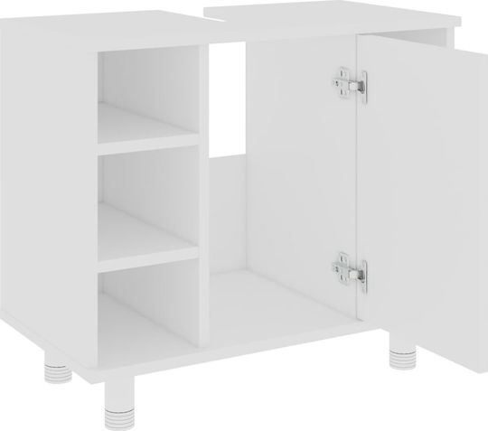 vidaXL Πάγκος χωρίς Νιπτήρα Μ60xΒ32xΥ53.5cm Λευκός