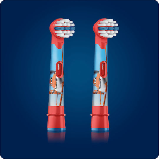 Oral-B Disney Cars Replacement Heads for Electric Toothbrush for 3+ years 2pcs Cars Red