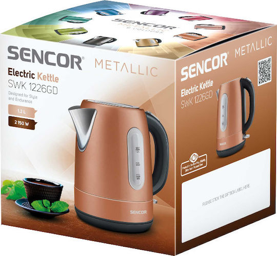 Sencor Βραστήρας 1.2lt 2150W Χάλκινος