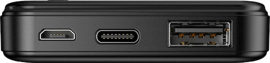 Maxlife MXPB-01 Power Bank 5000mAh με 2 Θύρες USB-A και Θύρα USB-C Μαύρο