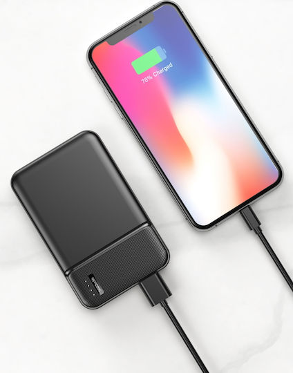 Maxlife MXPB-01 Power Bank 5000mAh με 2 Θύρες USB-A και Θύρα USB-C Μαύρο