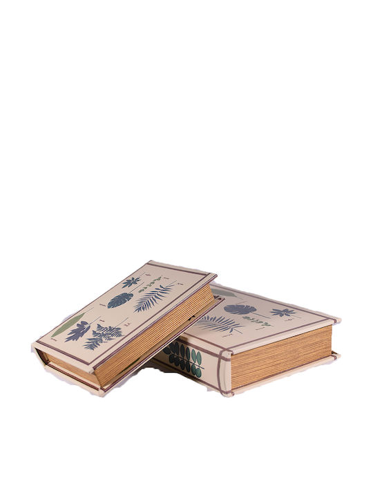 SP Souliotis Wooden Book Decorative Boxes Set Φύλλα 2pcs