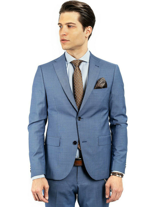 Fragosto Custom Fit Suit - Light Blue