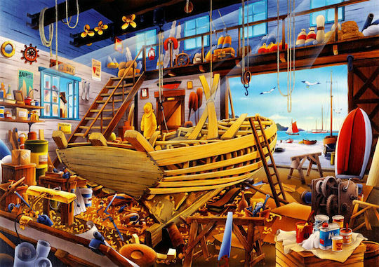 Puzzle Yard Barcă 2D 1000 Piese