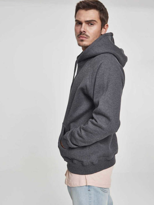 Urban Classics TB014 Men's Sweatshirt with Hood and Pockets Charcoal Gray