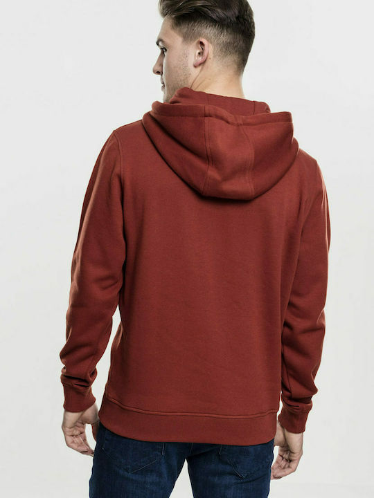 Urban Classics Men's Sweatshirt with Hood & Pockets Rusty Red