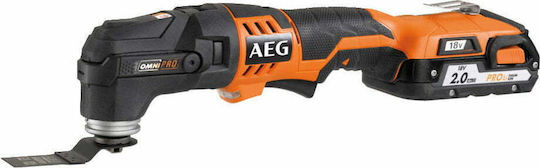 AEG Tools OMNI 18C LI-202 BKIT1X Παλινδρομικό Πολυεργαλείο 18V 2x2Ah