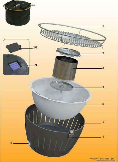 LotusGrill G340 Stainless steel Portable Charcoal Grill 32cmx32cm