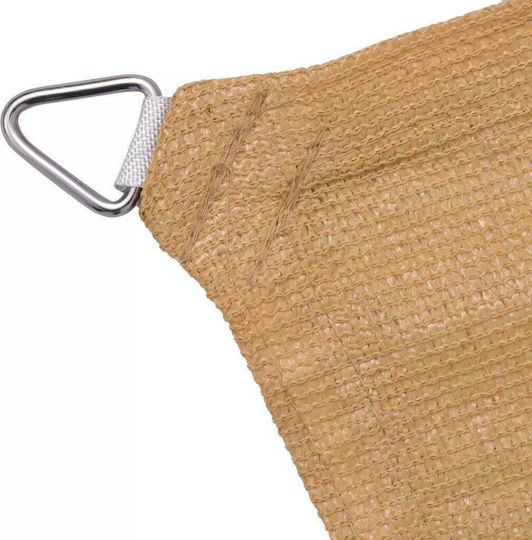 vidaXL Rectangular Shade Sail Beige With Hoop 2x4m