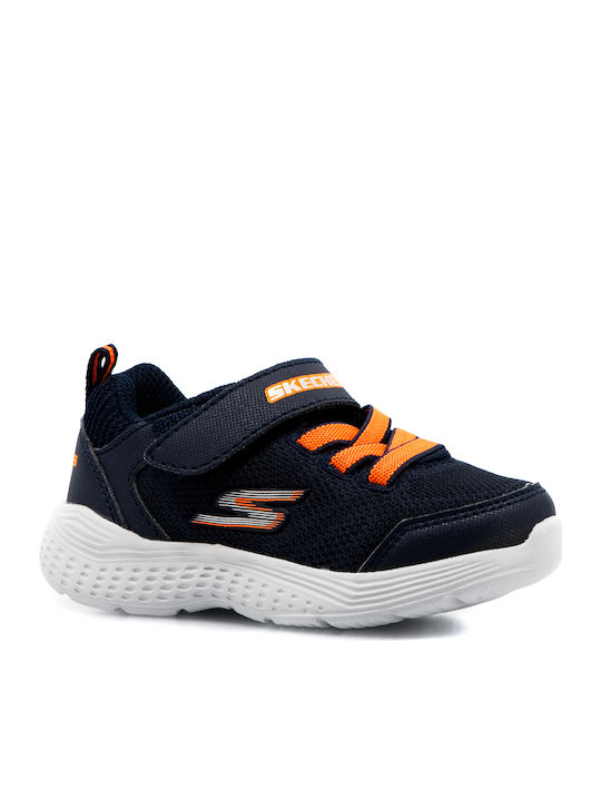 Skechers Kids Sports Shoes Running Snap Sprints Ultravolt Navy Blue