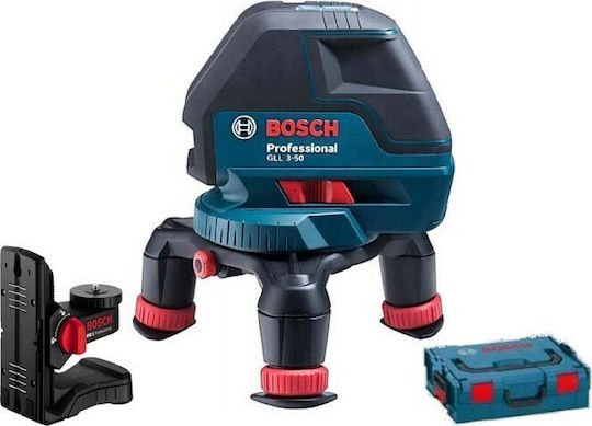 Bosch GLL 3-50 Самонивелиращо Линейно Лазерен нивелир Червен лъч 1.5V с Работен обхват 10м