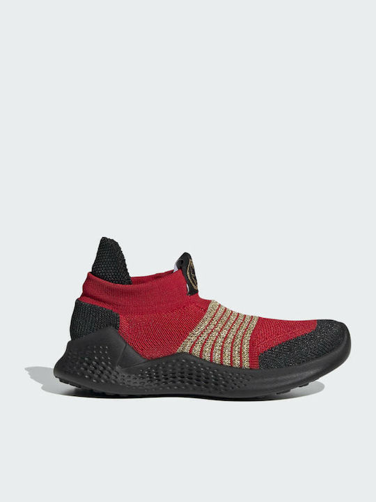 Marvel Iron Man Pure RNR Shoes Kids Sports Shoes Running Slip-On Scarlet / Gold Metallic / Core Black