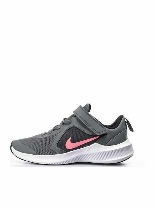 Downshifter Downshifter 10 Kids Sports Shoes Running with Hoop & Loop Closure Smoke Grey / Sunset Pulse / Black / White