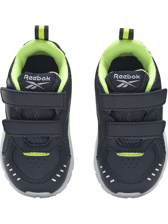 XT Sprinter Shoes Kids Sports Shoes Running with Hoop & Loop Closure Collegiate Navy / Solar Yellow / White