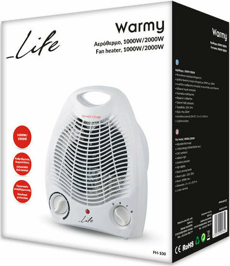 Life Warmy Fan Heater Room Floor 2000W