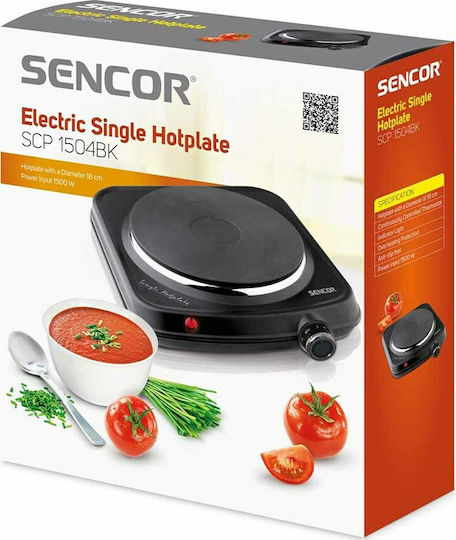 Sencor Countertop Burner Emaille Single Schwarz