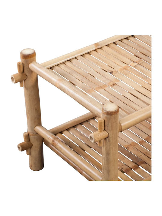 Обувна рафт от Бамбук с 2 рафта Бежов Д80xШ35xВ36см