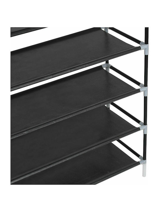Metall Schuhschrank mit 8 Regalen Schwarz L100xW30xH170cm