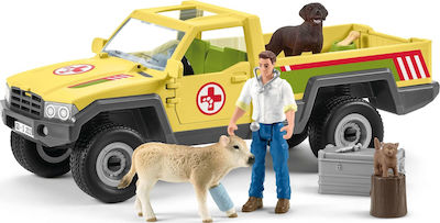 Schleich-S Miniature Toy Farm World Veterinarian Visit At The Farm