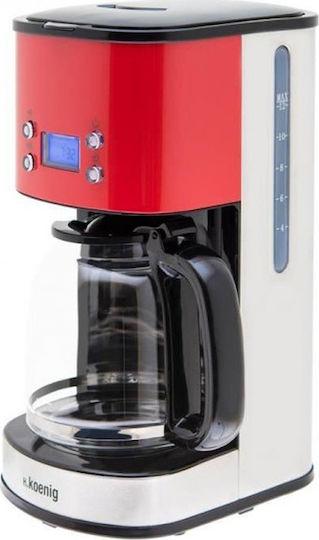 HKoenig MG-30 Programmable Filter Coffee Machine 1000W Red