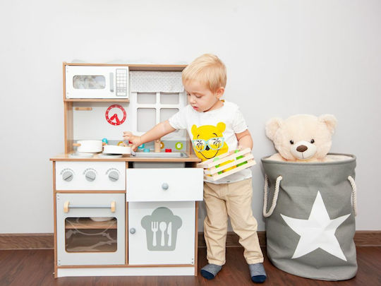 Ecotoys Kids Wooden Kitchen for 3+ Years 93.50 cm 15pcs