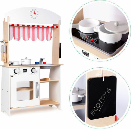 Ecotoys Wooden Kids Kitchen for 3+ Years 101 cm