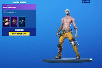 Everything Epic Games Fortnite Psycho Bundle (DLC) Cheie
