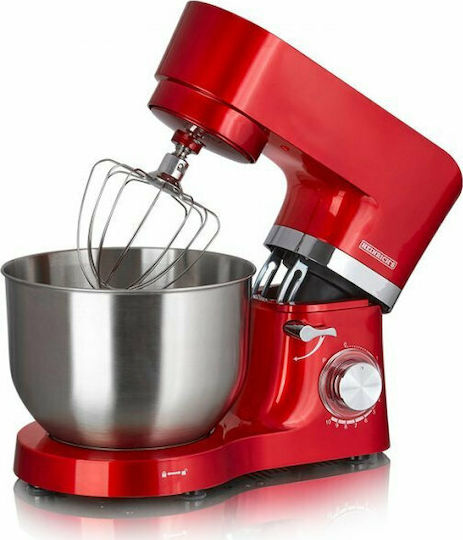 Heinrich's KM 6278 Stand Mixer 1300W with Stainless Mixing Bowl 6.5lt Red