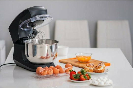 Teesa Küchenmaschine 1400W mit Rostfreiem Schüssel 5,5lt Schwarze