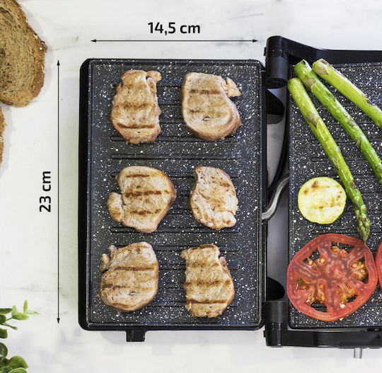 Cecotec Rock’Ngrill 750 Full Open Τοστιέρα Γκριλιέρα 750W Μαύρη
