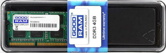 GoodRAM DDR3 με Module 1x4GB και Ταχύτητα 1600 για Laptop