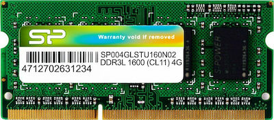 Silicon Power 4GB DDR3 RAM με Ταχύτητα 1600 για Laptop