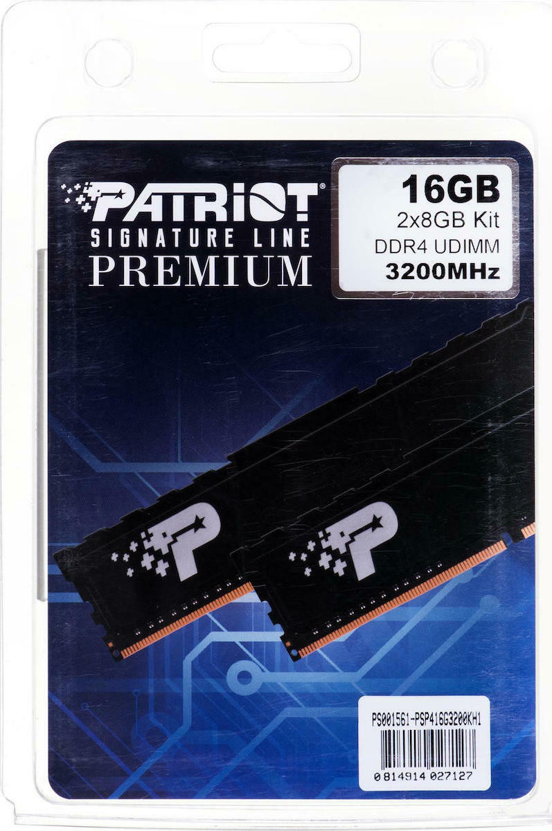 Patriot Signature Line Premium GB DDR4 RAM με 2 Modules 2x8GB