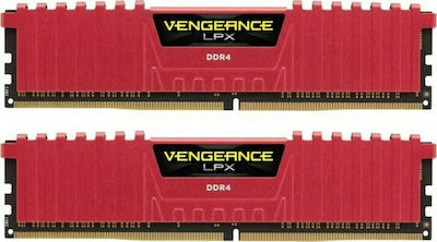 Corsair Vengeance LPX 16GB DDR4 RAM με 2 Modules (2x8GB) και Ταχύτητα 2666 για Desktop