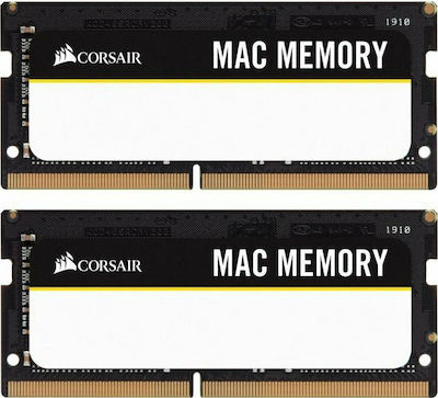 Corsair Mac Memory 32GB DDR4 RAM mit 2 Modulen (2x16GB) und Geschwindigkeit 2666 für Laptop