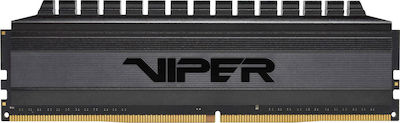 Patriot Viper 4 Blackout 64GB DDR4 RAM με 2 Modules (2x32GB) και Ταχύτητα 3200 για Desktop