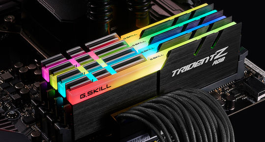 G.Skill Trident Z RGB DDR4 32GB RAM με 4x8GB Modules και Ταχύτητα 4000 για Desktop
