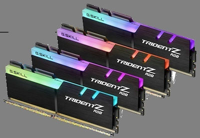 G.Skill Trident Z RGB 32GB DDR4 RAM με 4 Modules (4x8GB) και Ταχύτητα 3200 για Desktop