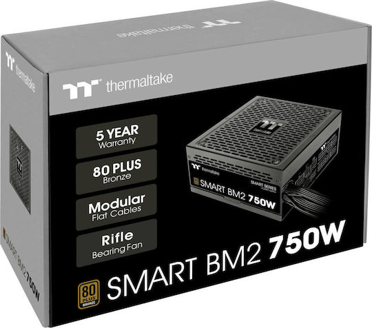 Thermaltake Smart BM2 750W Black Computer Power Supply Semi Modular 80 Plus Bronze
