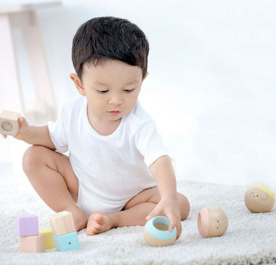 Plan Toys Stacking Toy Activity Cubes made of Wood for 12++ Months