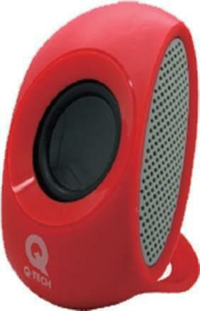 Q-Tech SPQ-805 Computerlautsprecher 2.0 mit Leistung 4W in Rot Farbe