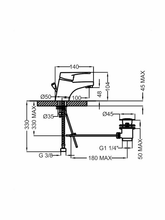 Wtsgroup Kristal Mixing Sink Faucet Silver