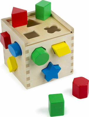 Melissa & Doug Shape Sorting Toy Shape Shorting Cube made of Wood for 24++ Months