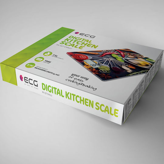 ECG KV 117 Slim Ψηφιακή Ζυγαριά Κουζίνας έως 5kg Chilli